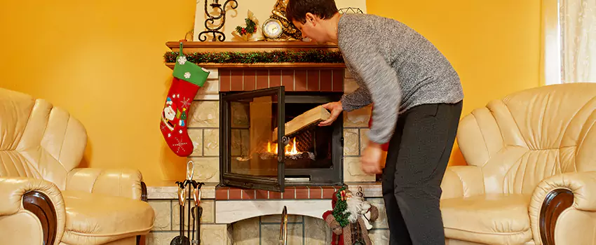 Rusted Metal Fireplace Restoration in Hesperia, California